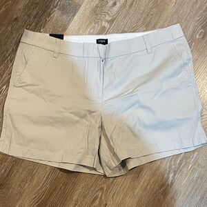 J. Crew Women's 5” Classic Chino Shorts, Sand, Size 16
